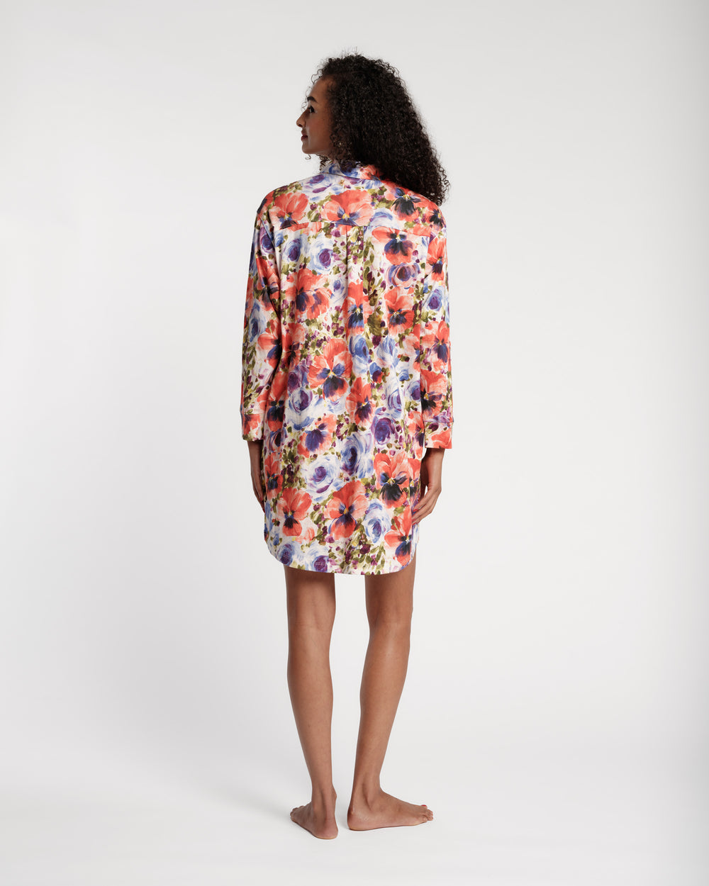 Pajama Button Down Dress - Super Bloom Pajamas Frances Valentine