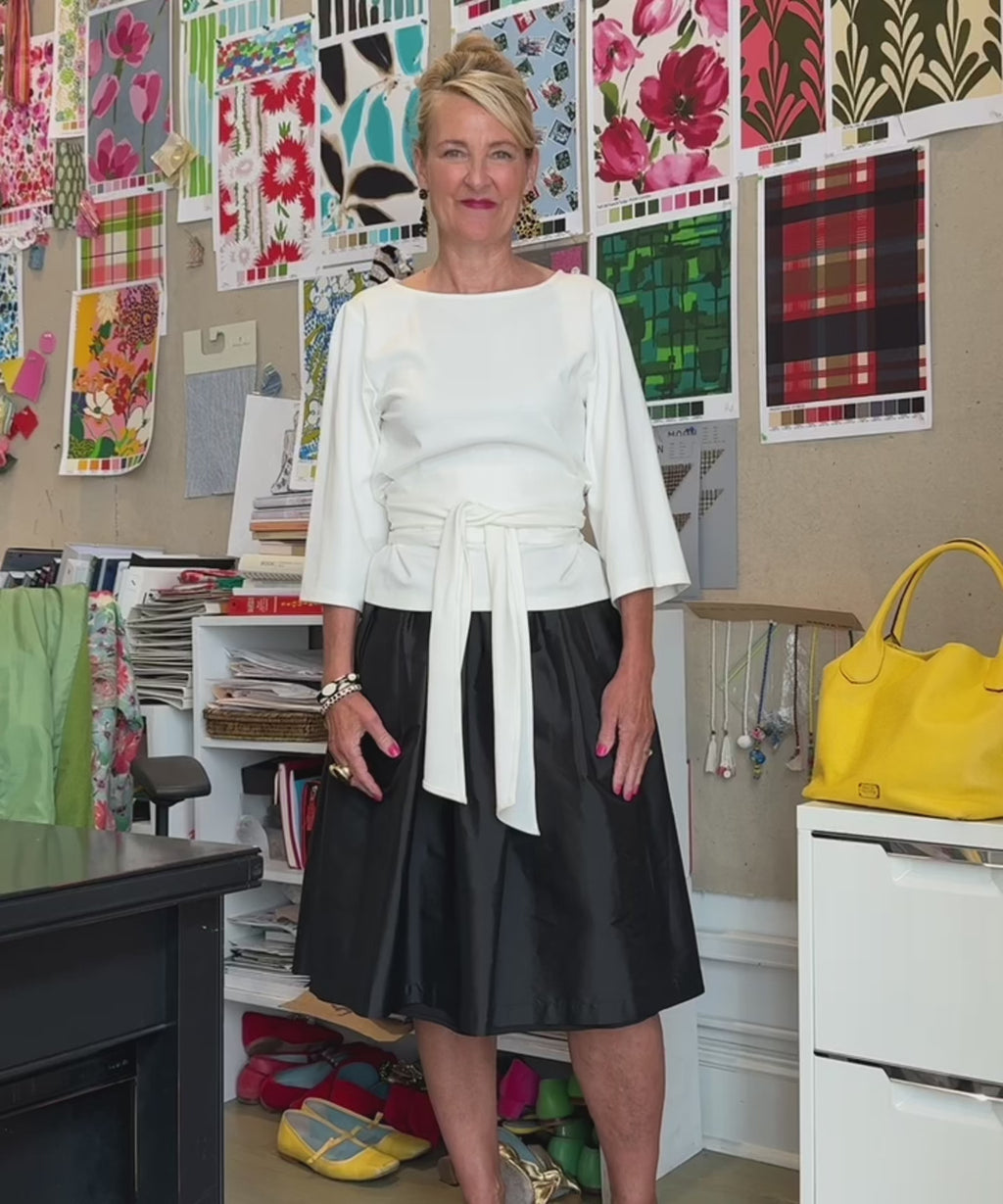 Whitney Wrap Top - Oyster Tops Frances Valentine