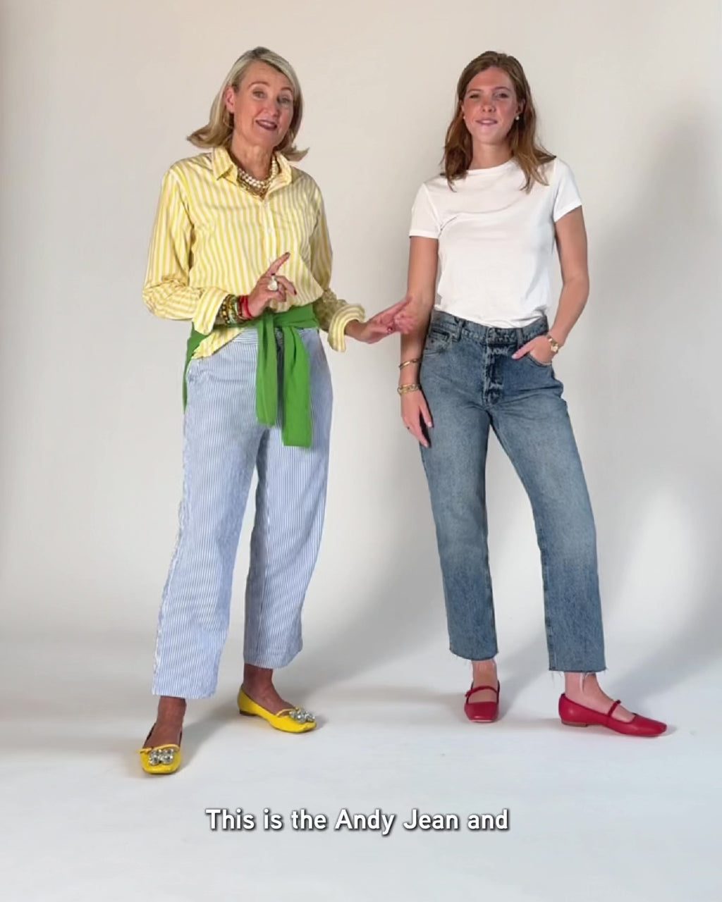 Andy Jean - Washed Denim Pants Frances Valentine