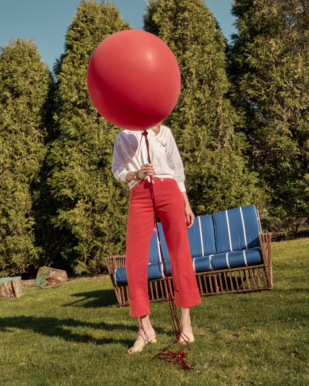 Smarty Cuffed Jeans - Red Pants Frances Valentine