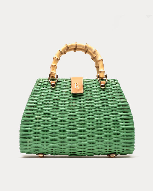Rooster Wicker Basket - Green Basket Frances Valentine