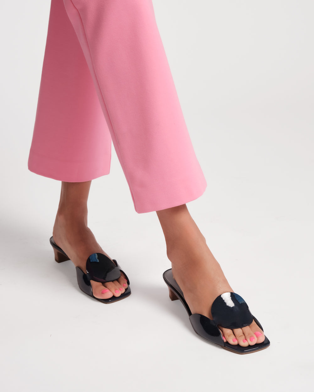 Sandy Circle Slide - Navy Sandals Frances Valentine
