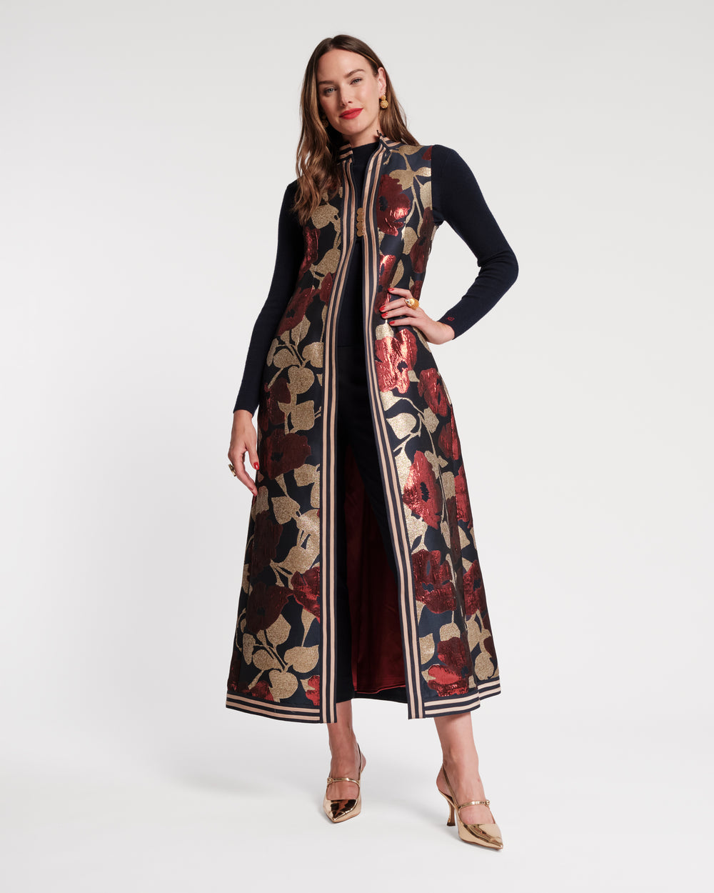 Susie Jacket - Floating Floral Jacquard Coats & Jackets Frances Valentine