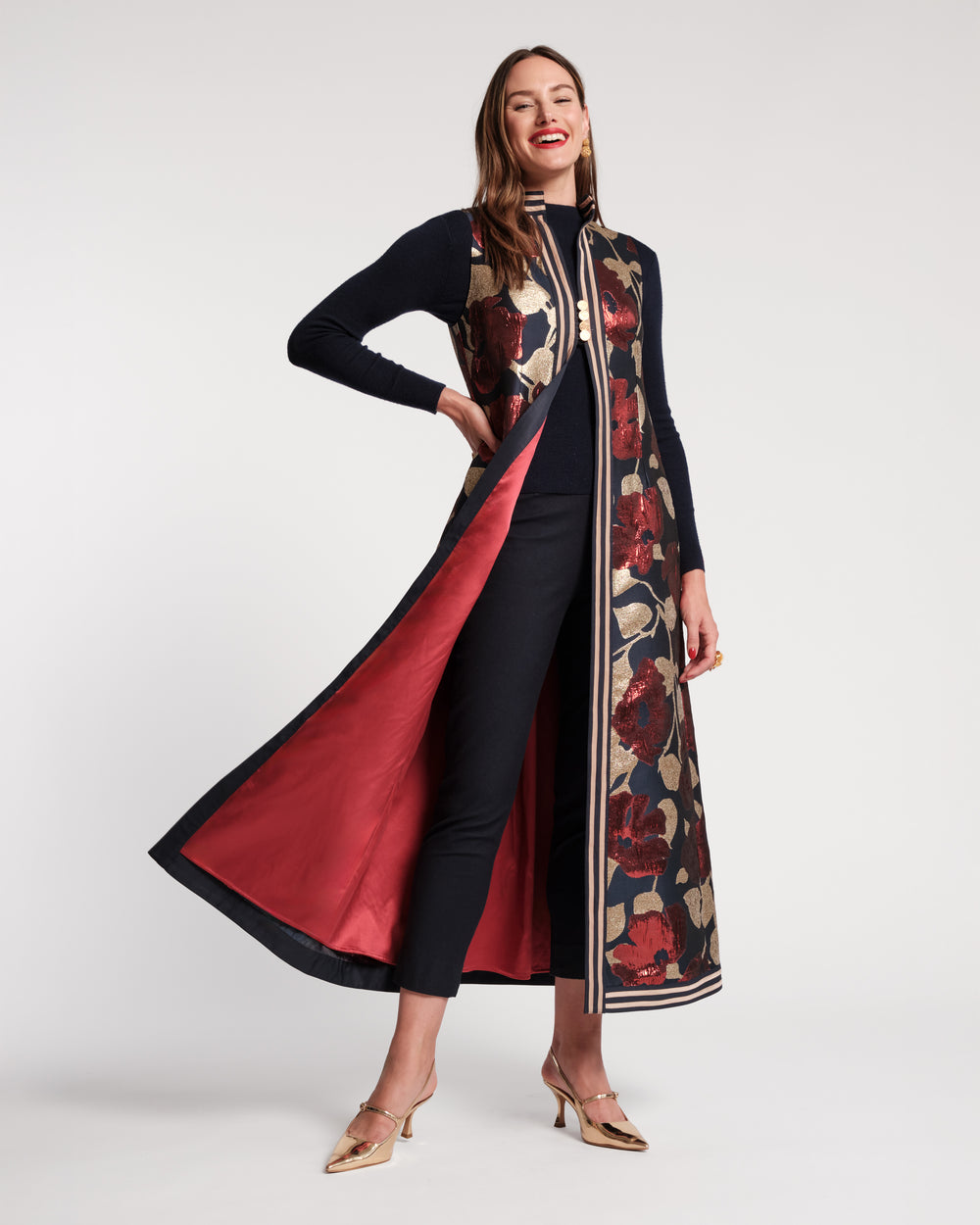 Susie Jacket - Floating Floral Jacquard Coats & Jackets Frances Valentine