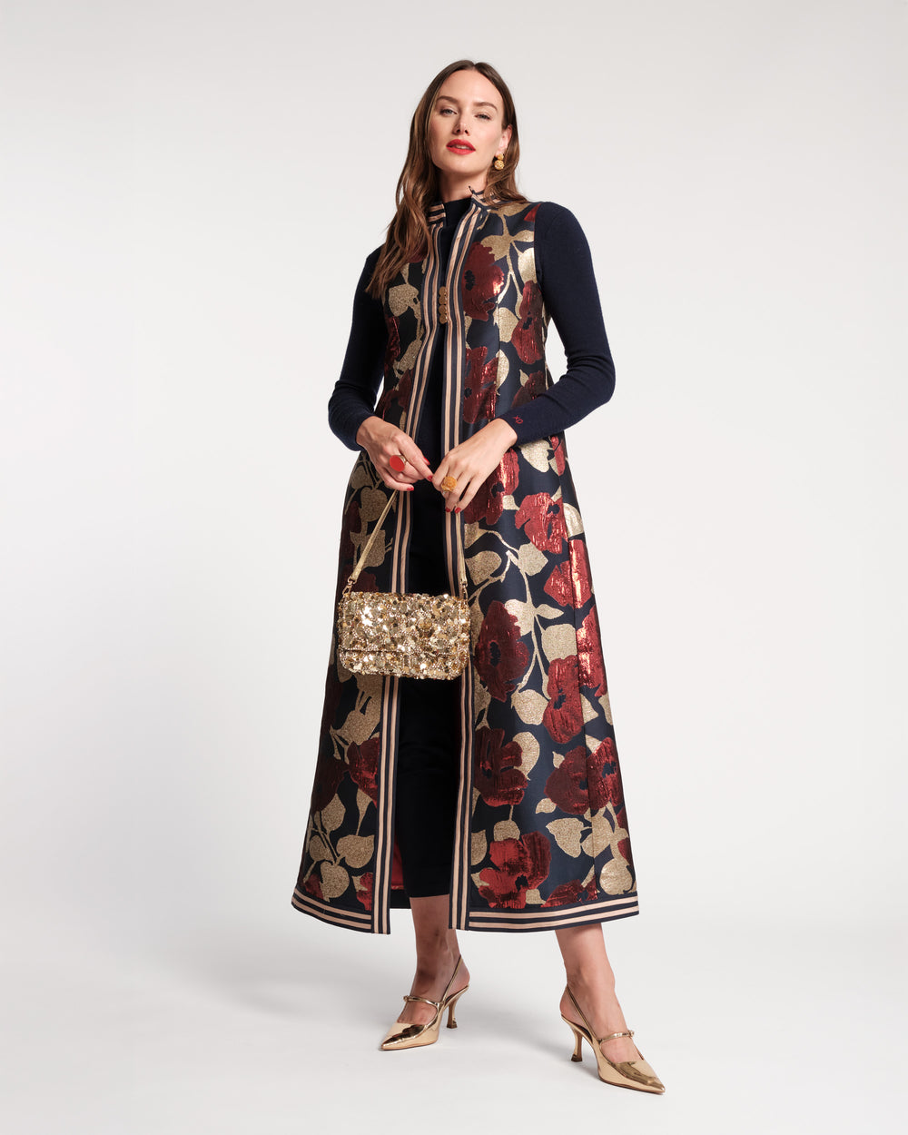 Susie Jacket - Floating Floral Jacquard Coats & Jackets Frances Valentine