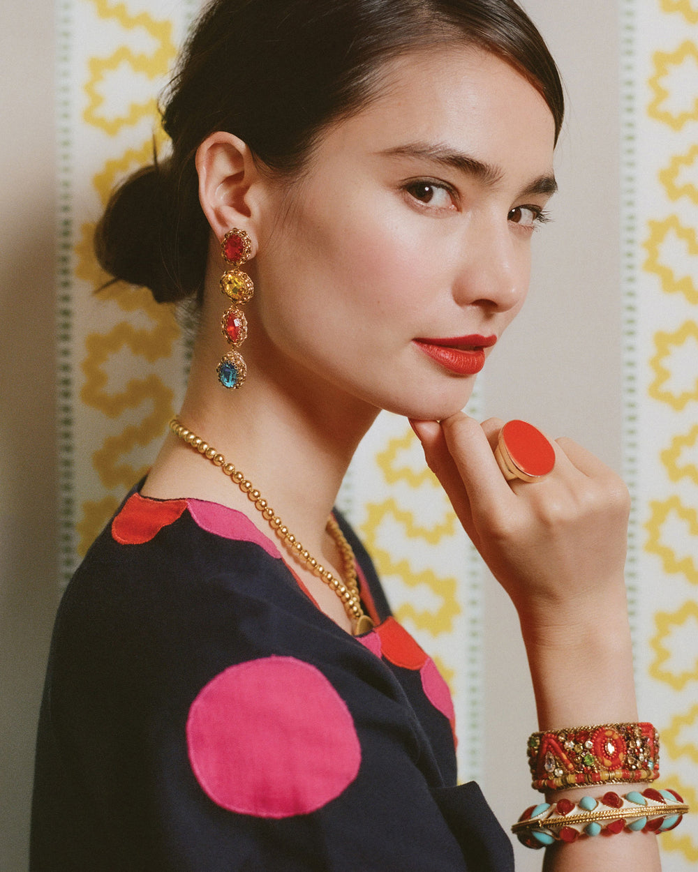 Enamel Palette Ring - Red Ring KJL