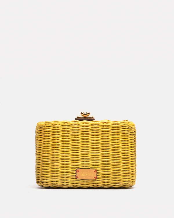 Paige Wicker Clutch - Canary Basket Frances Valentine