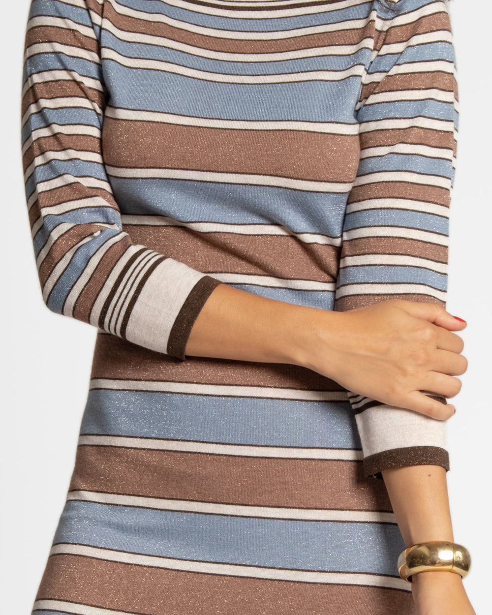 Bianca Maxi Dress - Blue Brown Dresses Frances Valentine