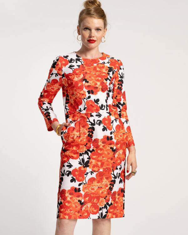 Carolyn Dress - Rose Floral Dresses Frances Valentine