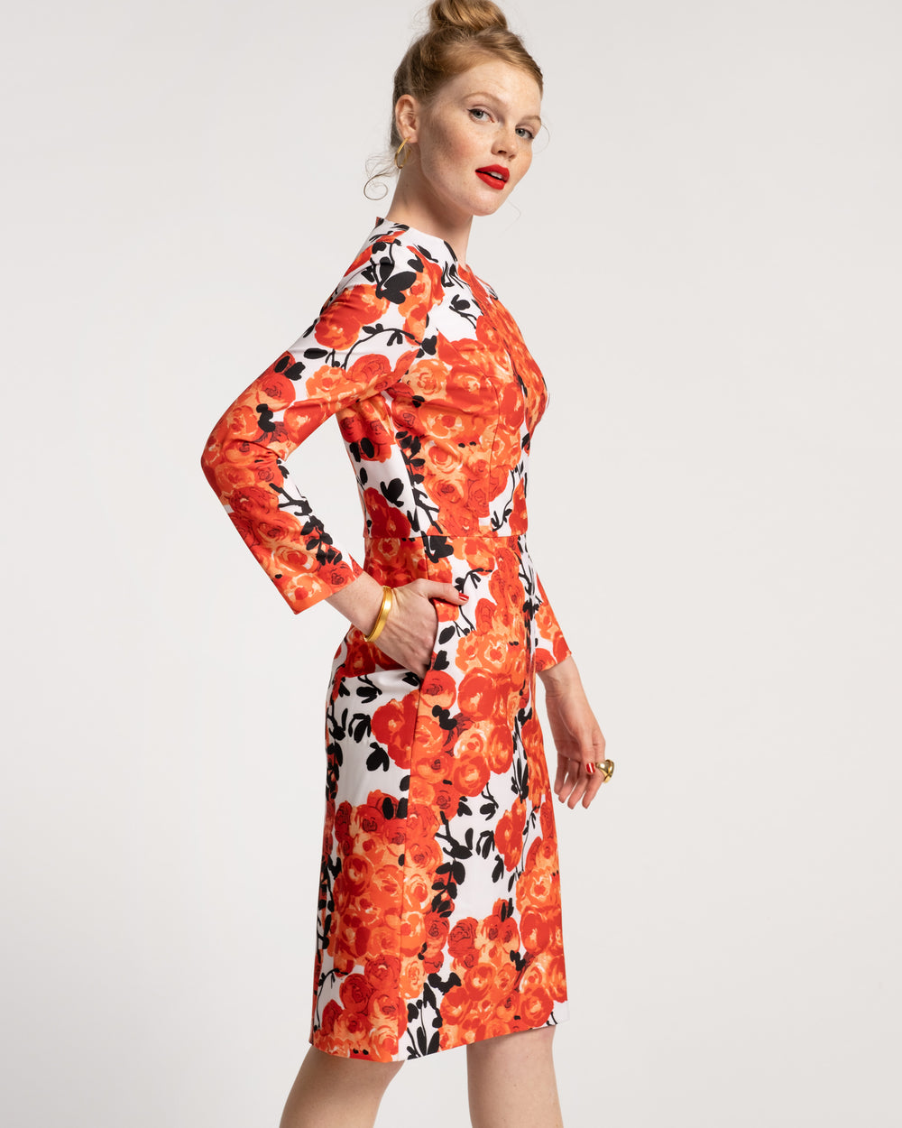 Carolyn Dress - Rose Floral Dresses Frances Valentine
