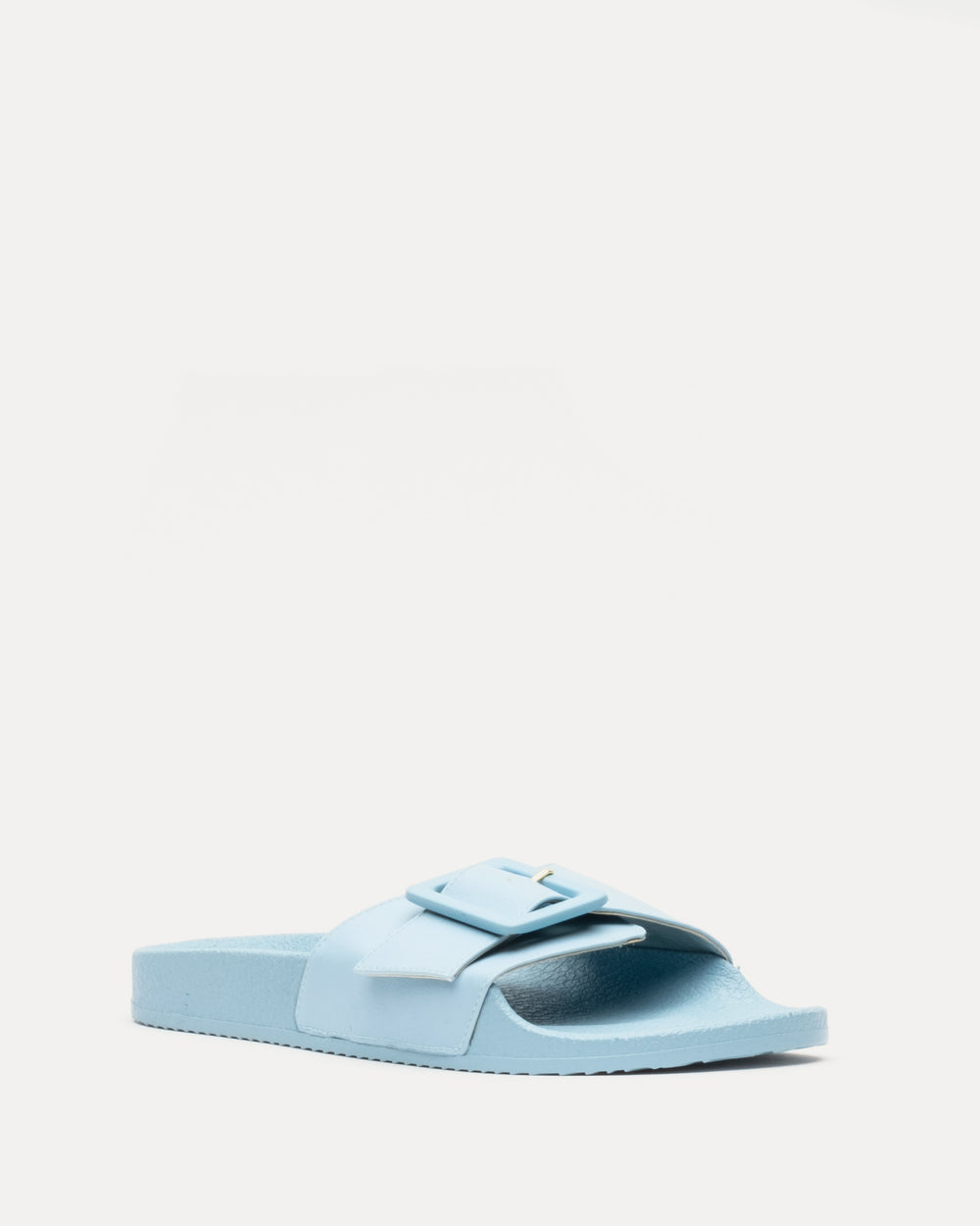 Daisy Slide - Vegan Leather Light Blue Sandals Frances Valentine