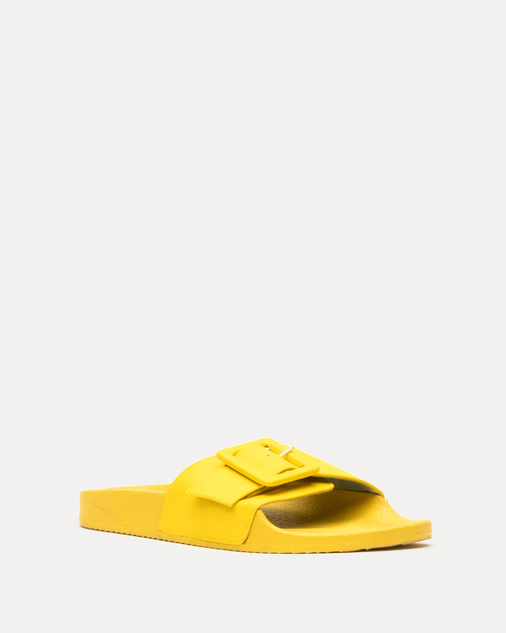 Daisy Slide - Vegan Leather Yellow Sandals Frances Valentine