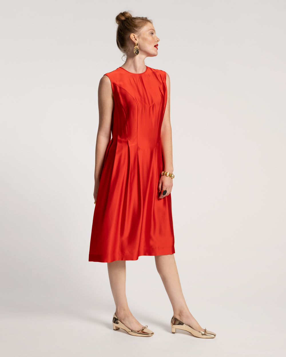 Florencia Silk Dress - Red Dresses Frances Valentine