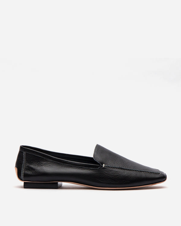 Elyce Loafer - Leather Black Loafers Frances Valentine