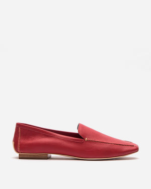 Elyce Loafer - Leather Red Loafers Frances Valentine