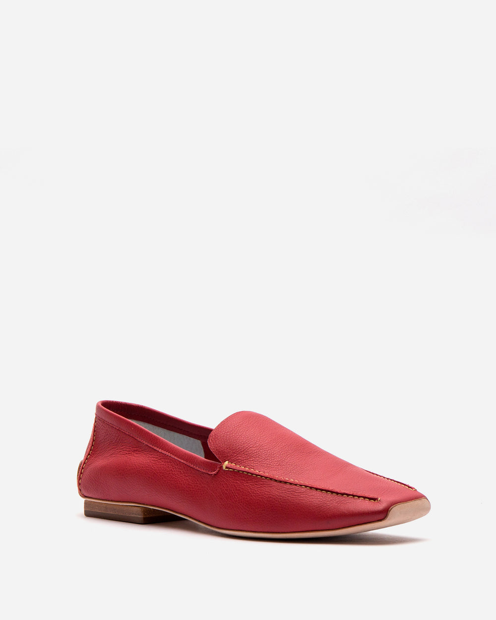 Elyce Loafer - Leather Red Loafers Frances Valentine