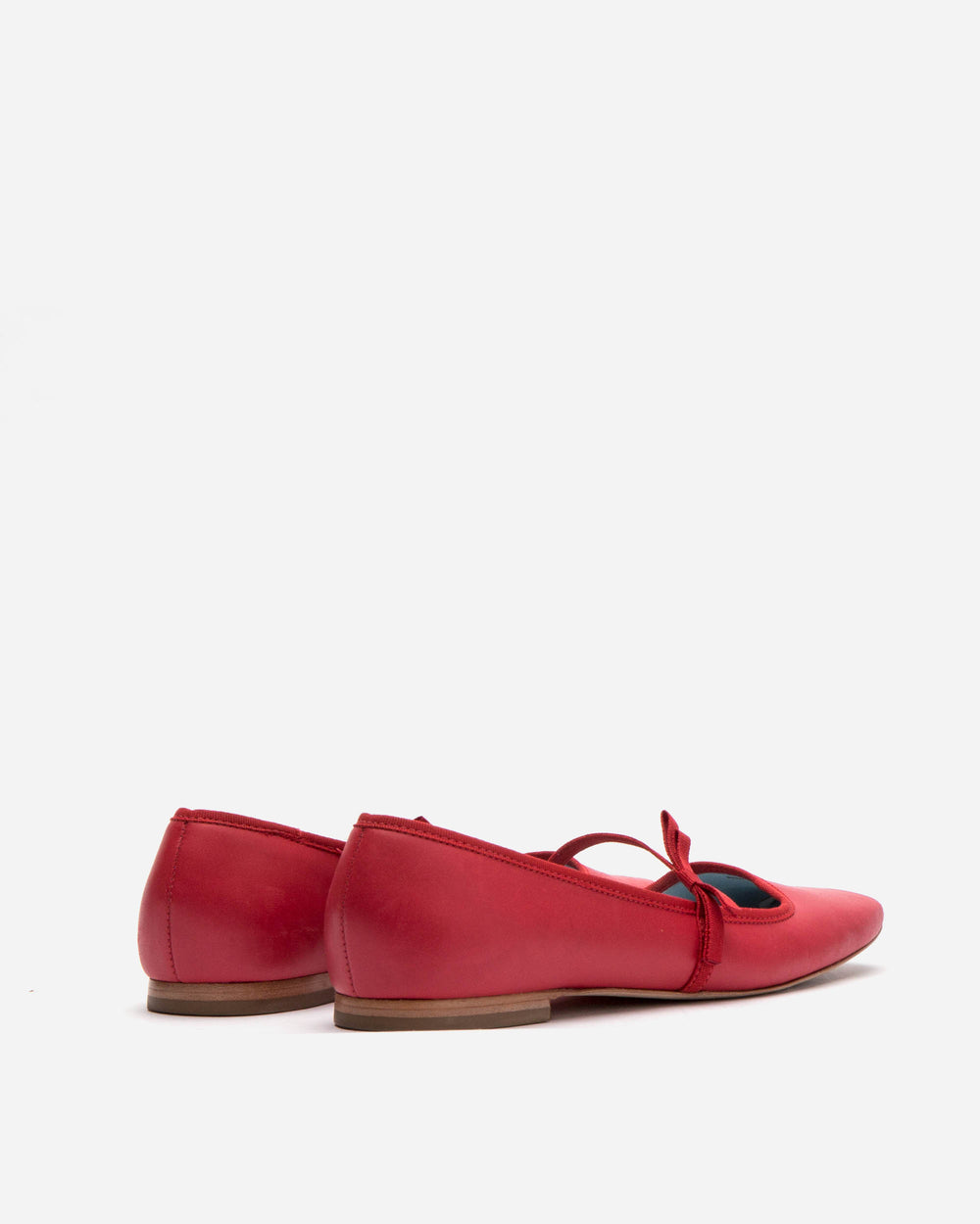 Jude Mary Jane Flat - Leather Red Flats Frances Valentine
