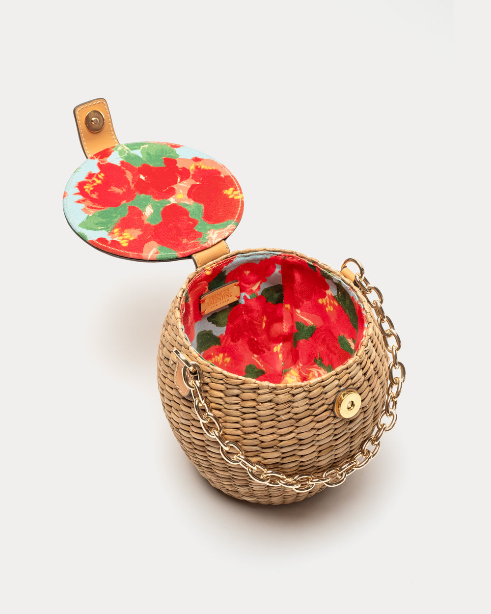 Honeypot Wicker Basket Vachetta Natural Basket Frances Valentine