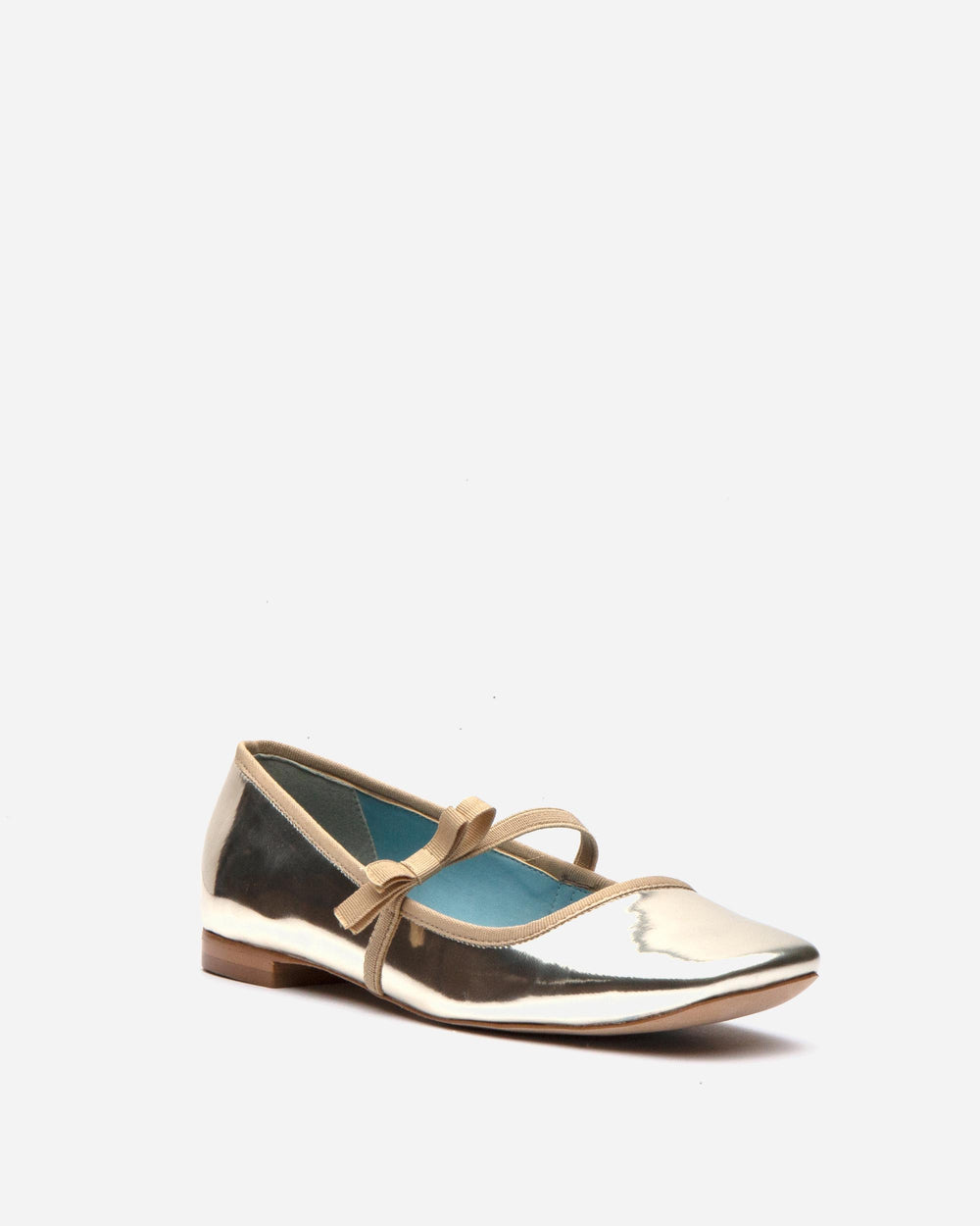 Jude Mary Jane Flat - Leather Platino Flats Frances Valentine