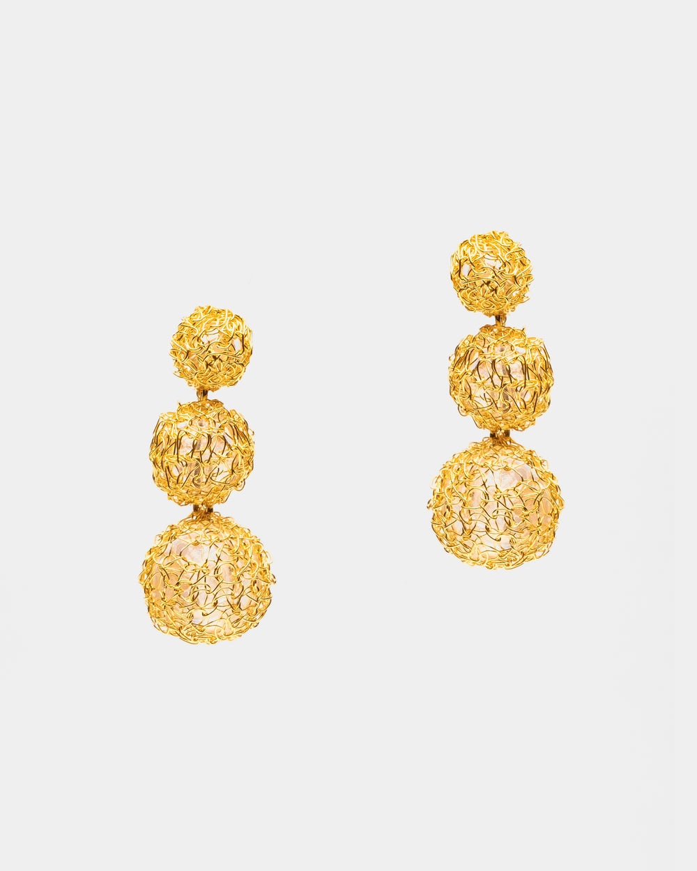 Large Crochet Sphere Earring Earrings Lavish