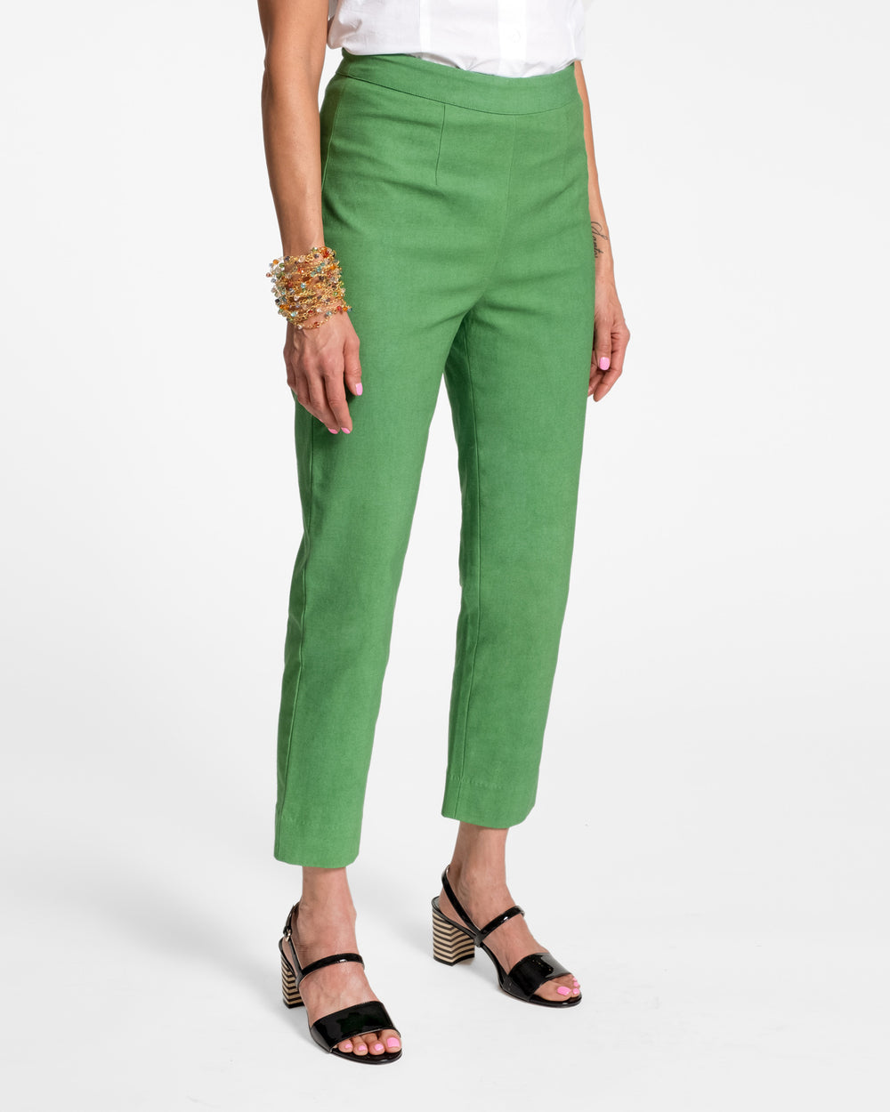 Lucy Cigarette Pant - Green Pants Frances Valentine