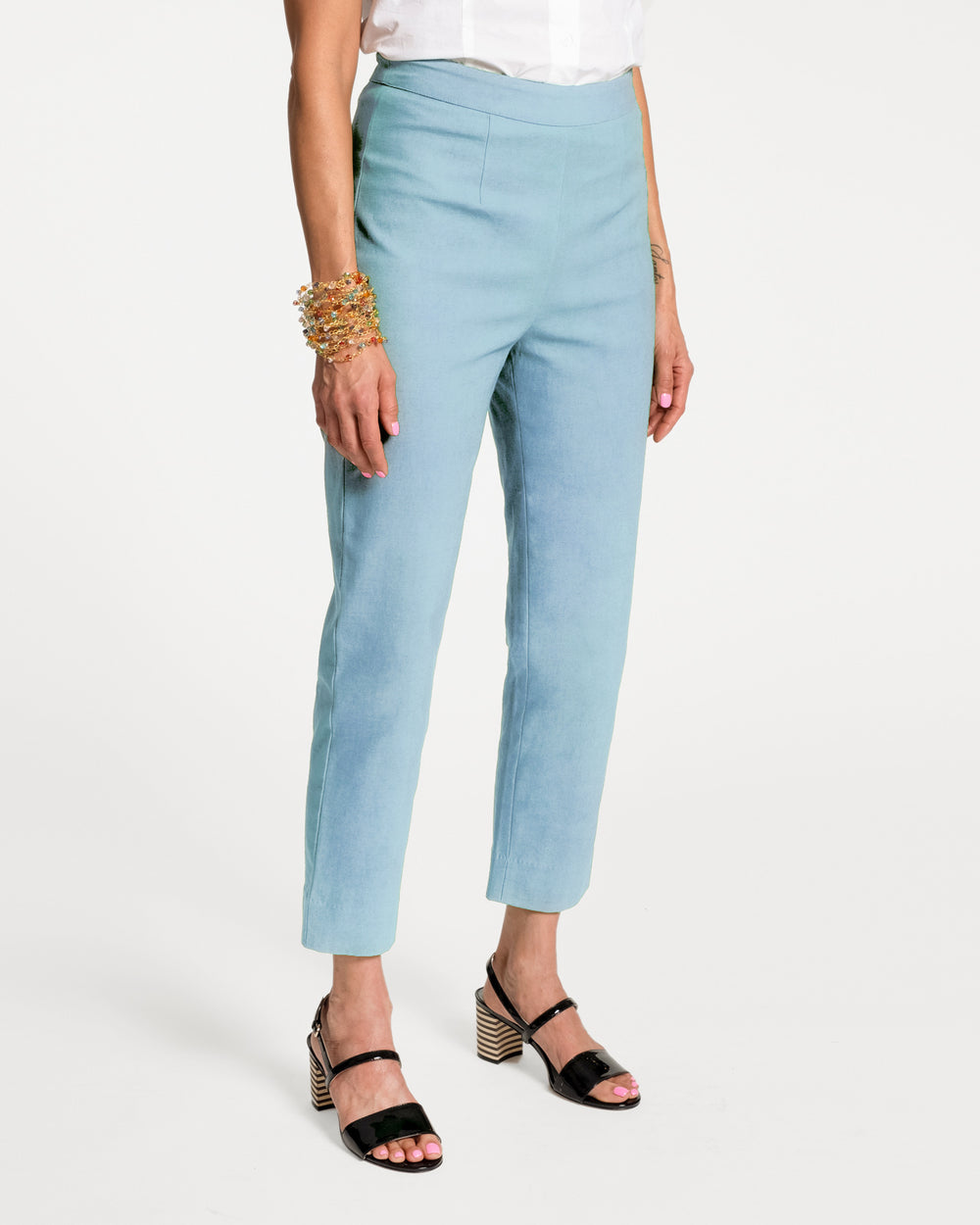 Lucy Cigarette Pant - Light Blue Pants Frances Valentine