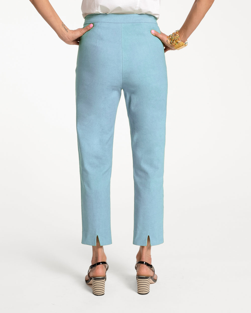 Lucy Cigarette Pant - Light Blue Pants Frances Valentine