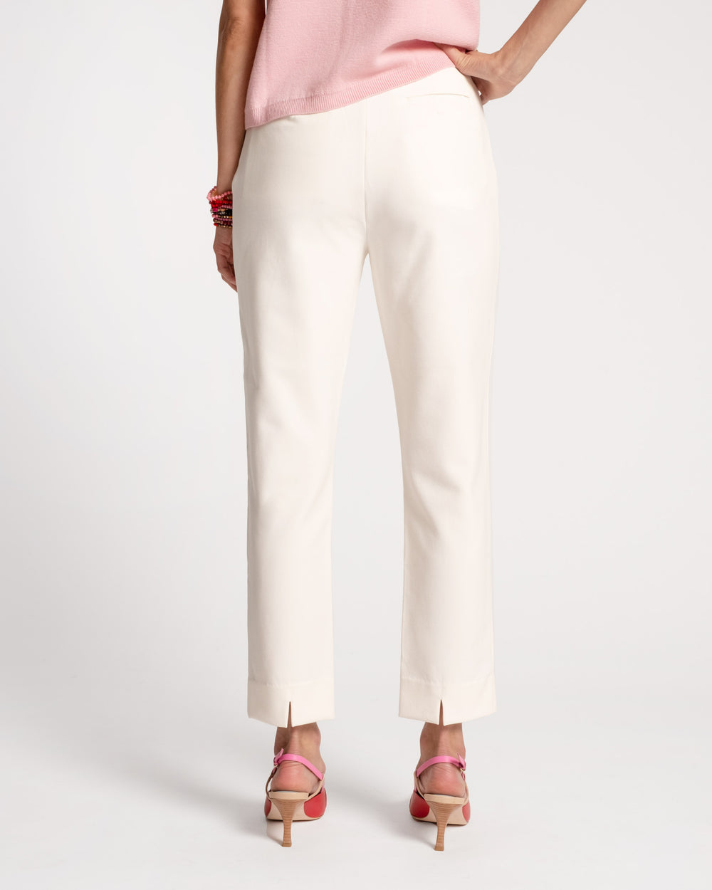 Lucy Japanese Stretch Cigarette Pant - Oyster Pants Frances Valentine