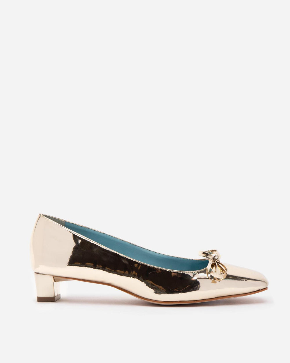 Mary Mini Block Heel - Vegan Platino Heels Frances Valentine