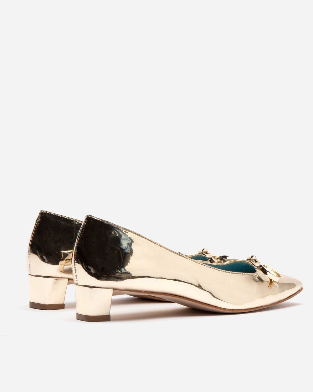 Mary Mini Block Heel - Vegan Platino Heels Frances Valentine