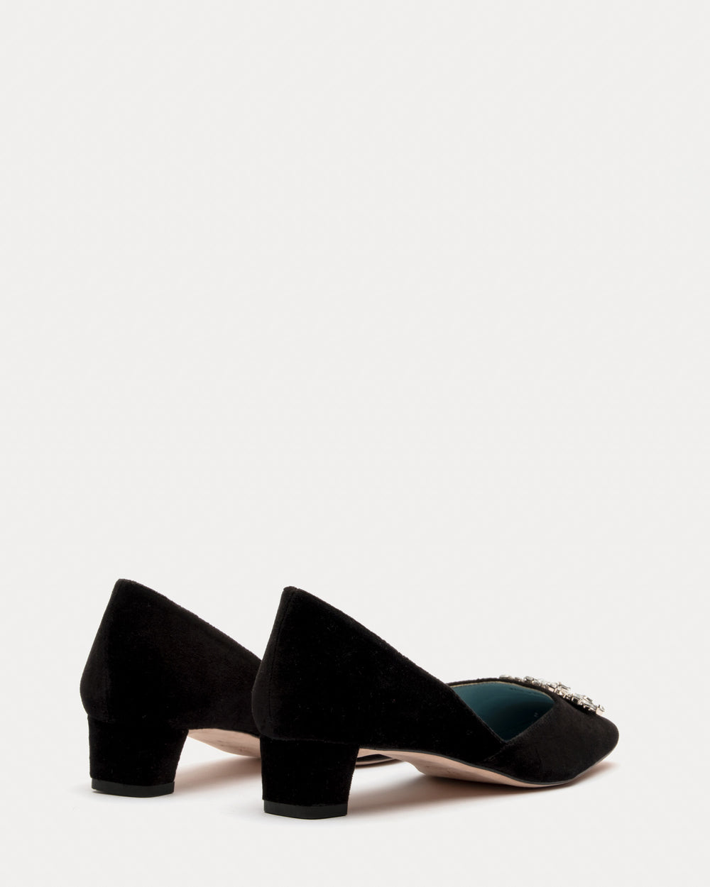 McCall Mini Block Heel - Velvet Black Heels Frances Valentine