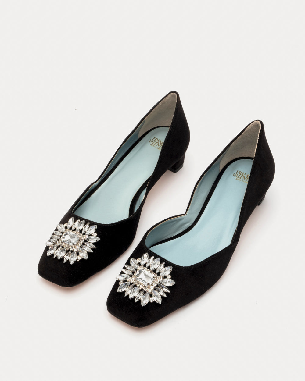 McCall Mini Block Heel - Velvet Black Heels Frances Valentine