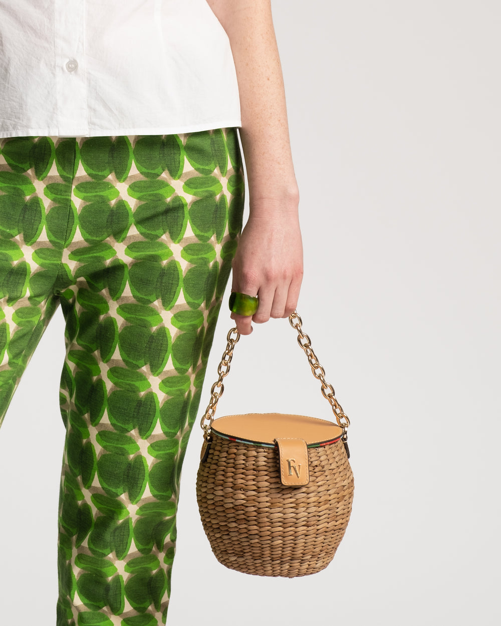 Honeypot Wicker Basket Vachetta Natural Basket Frances Valentine