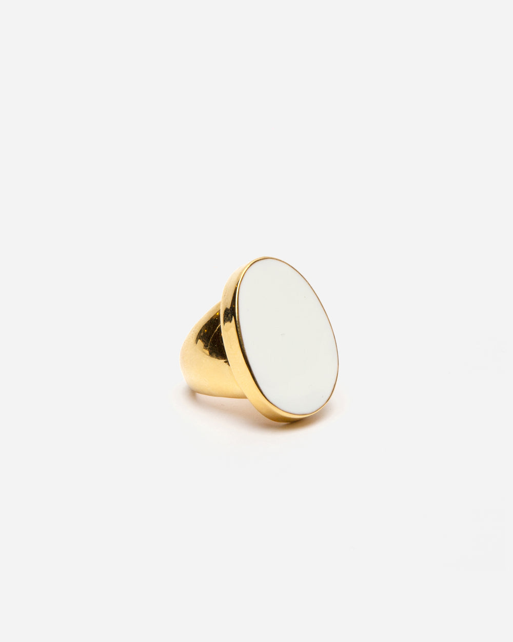 Enamel Palette Ring - White Ring Kenneth Jay Lane