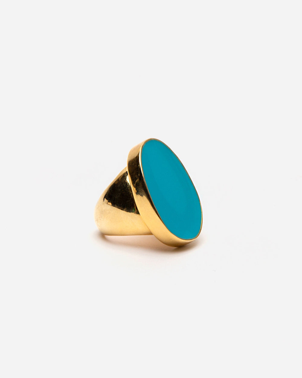 Enamel Palette Ring - Turquoise Ring KJL