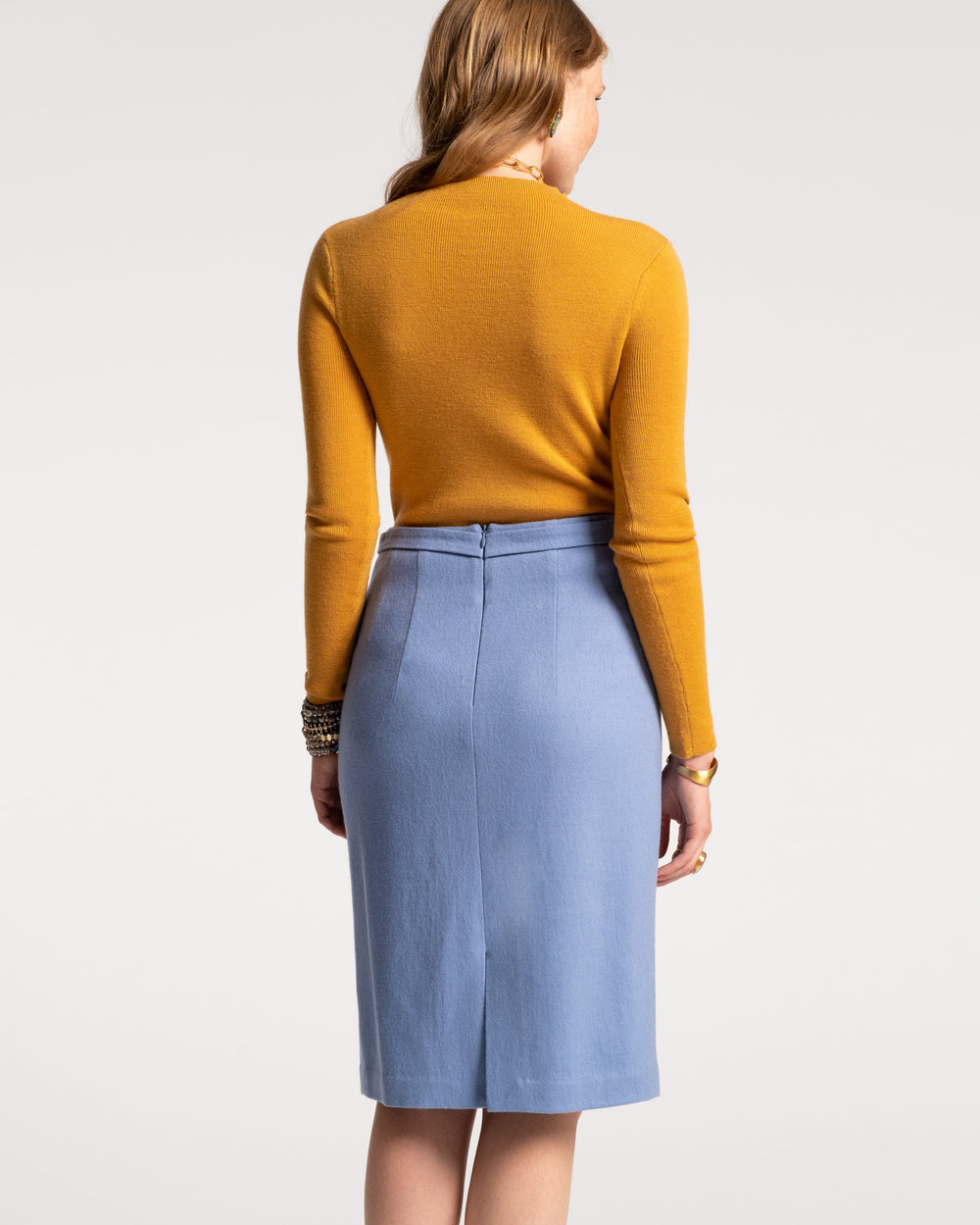 Marie Long Sleeve Sweater - Mustard Sweater Frances Valentine