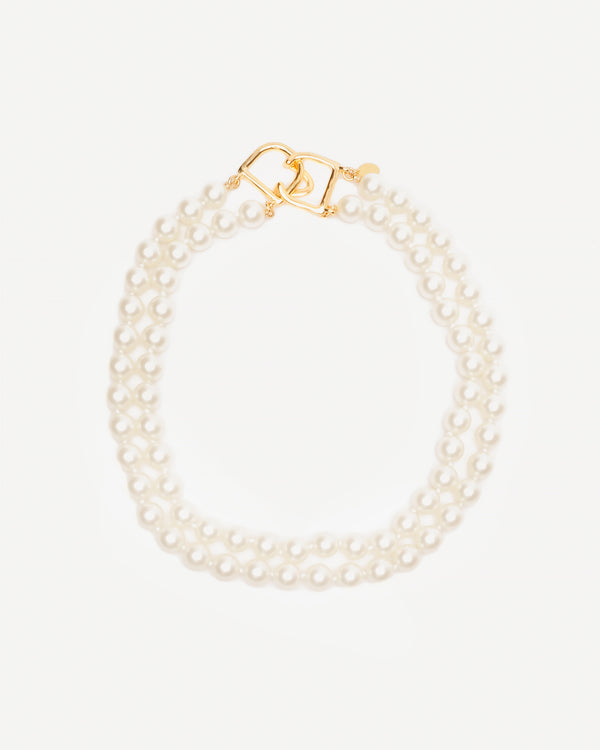 Double Strand Perfect Pearl Necklace Necklace KJL