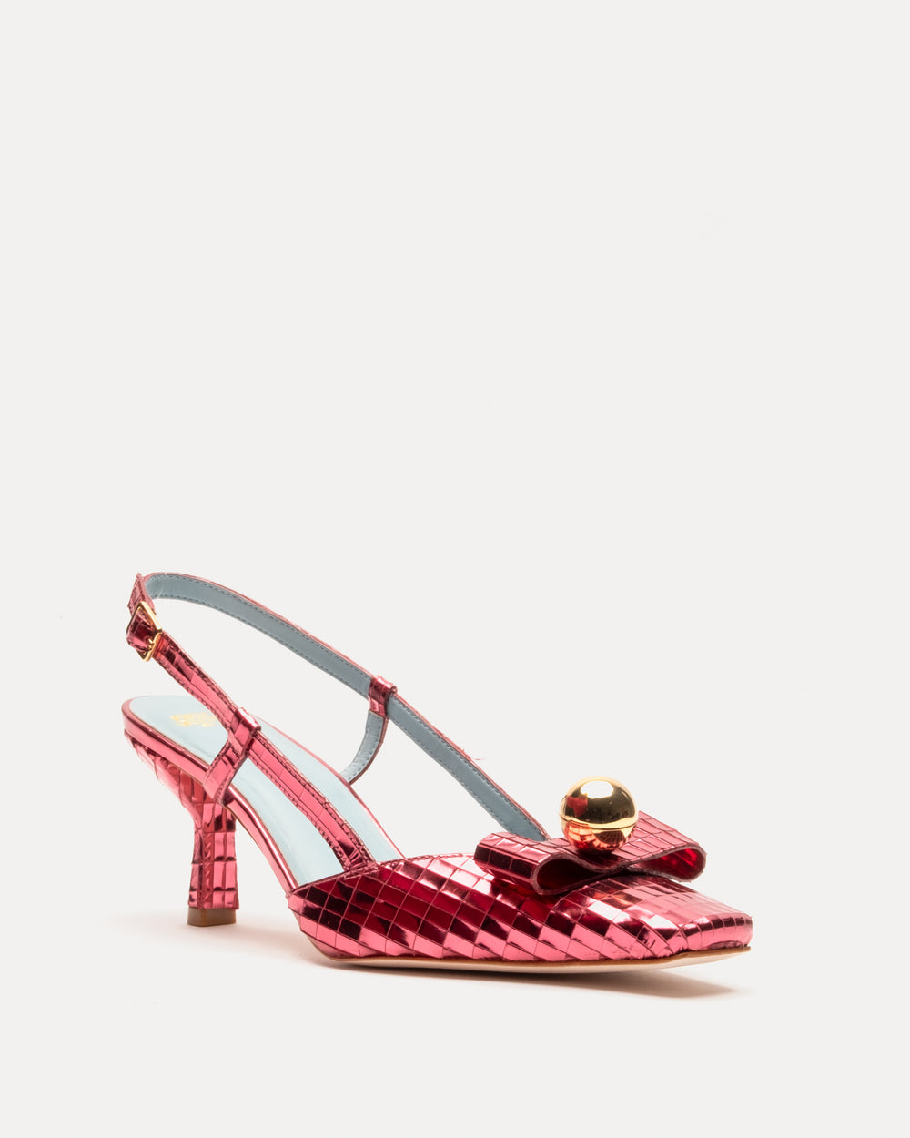 Raquel Disco Pump - Leather Rose Heels Frances Valentine