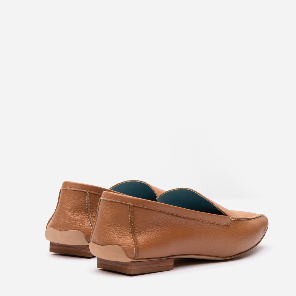 Elyce Loafer - Leather Camel Loafers Frances Valentine