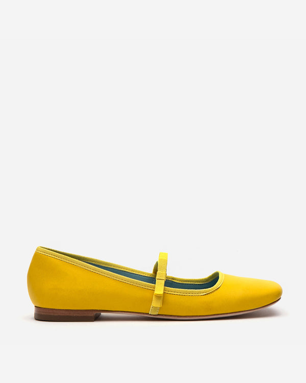 Jude Mary Jane Flat - Leather Canary Flats Frances Valentine