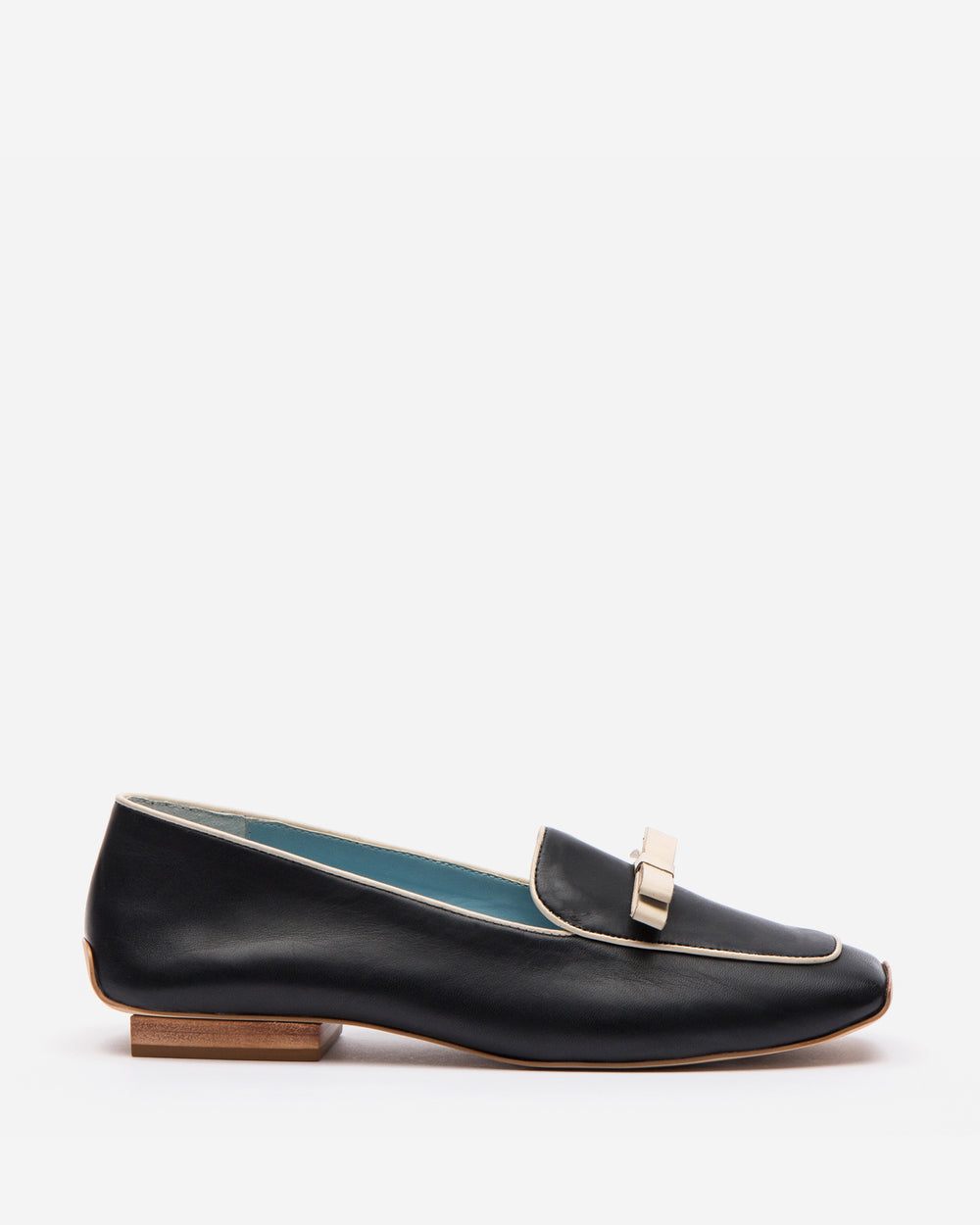 Suzanne Loafer - Leather Black Oyster Loafers Frances Valentine
