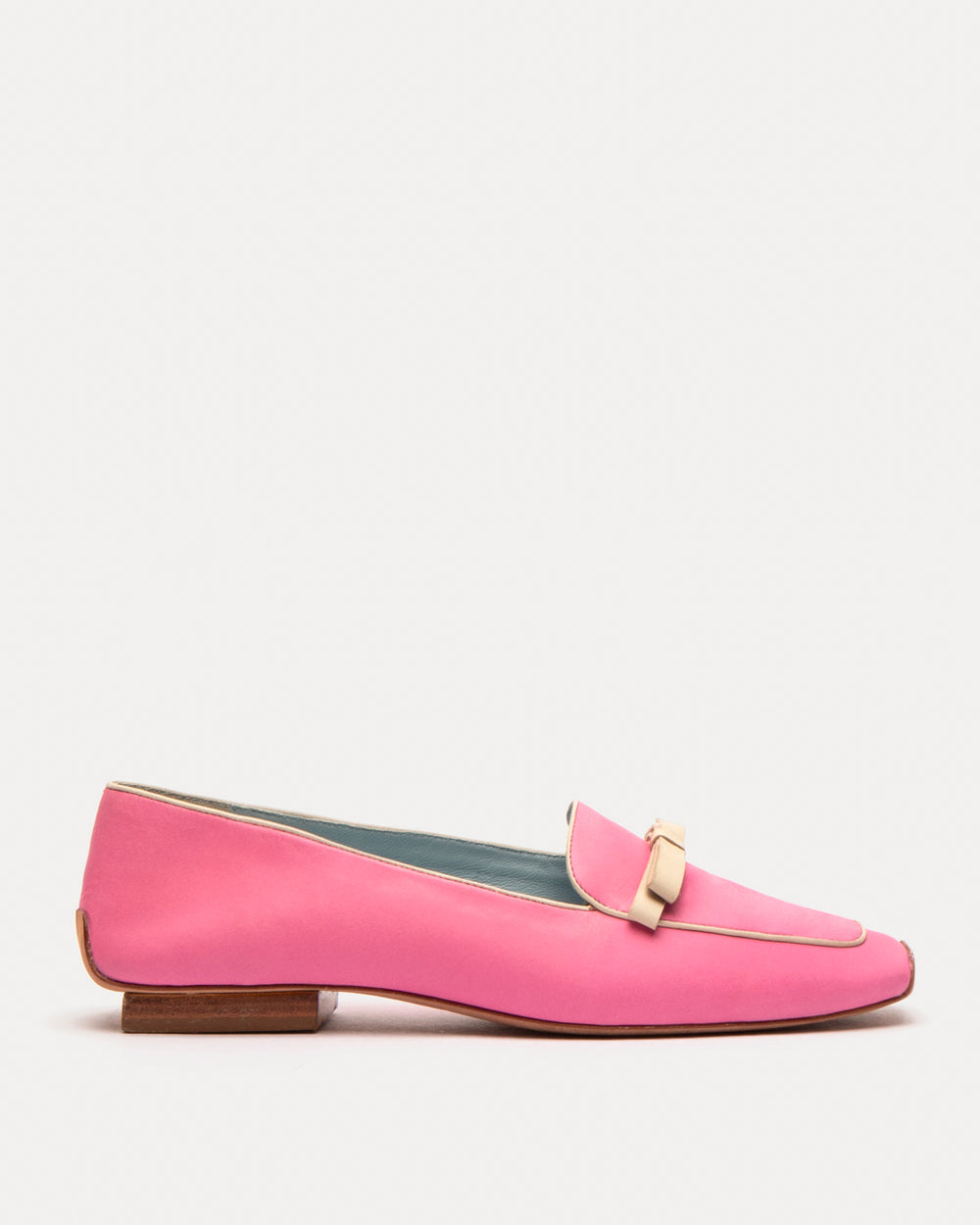 Suzanne Loafer - Leather Pink Oyster Loafers Frances Valentine
