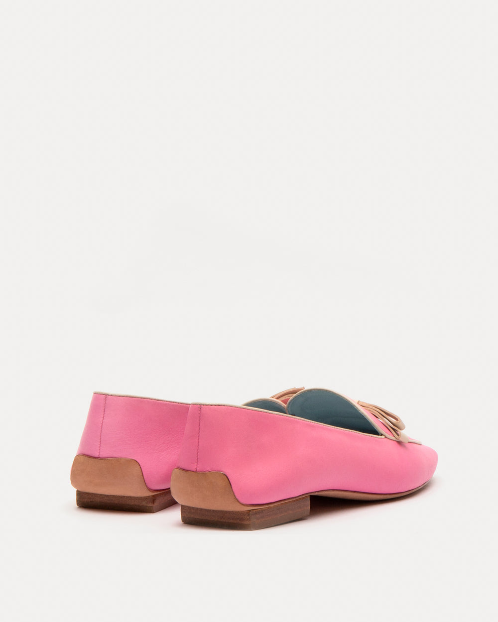 Suzanne Loafer - Leather Pink Oyster Loafers Frances Valentine