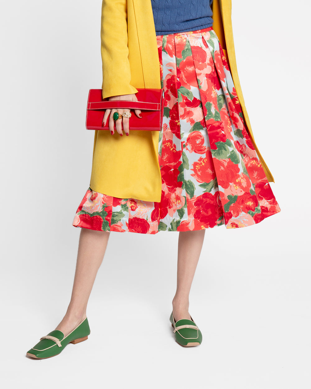 Suzanne Loafer Leather Green Oyster Loafers Frances Valentine