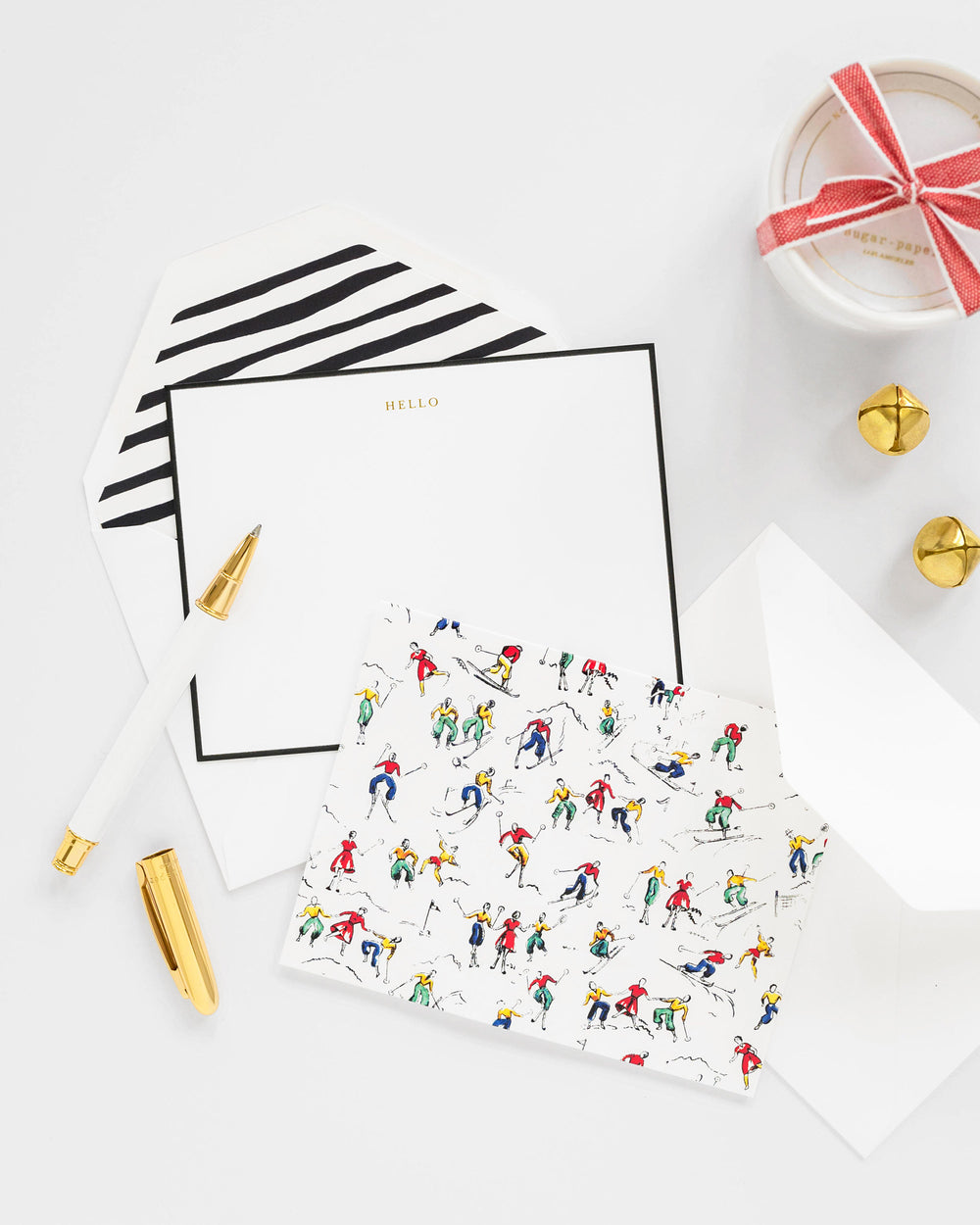 Frances Valentine x Sugar Paper Note Set Skiers Stationery Frances Valentine