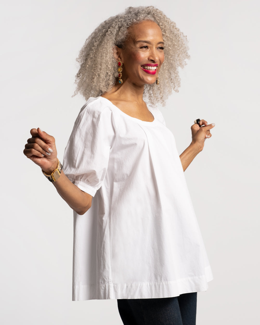 Zonda Top - White Tops Frances Valentine