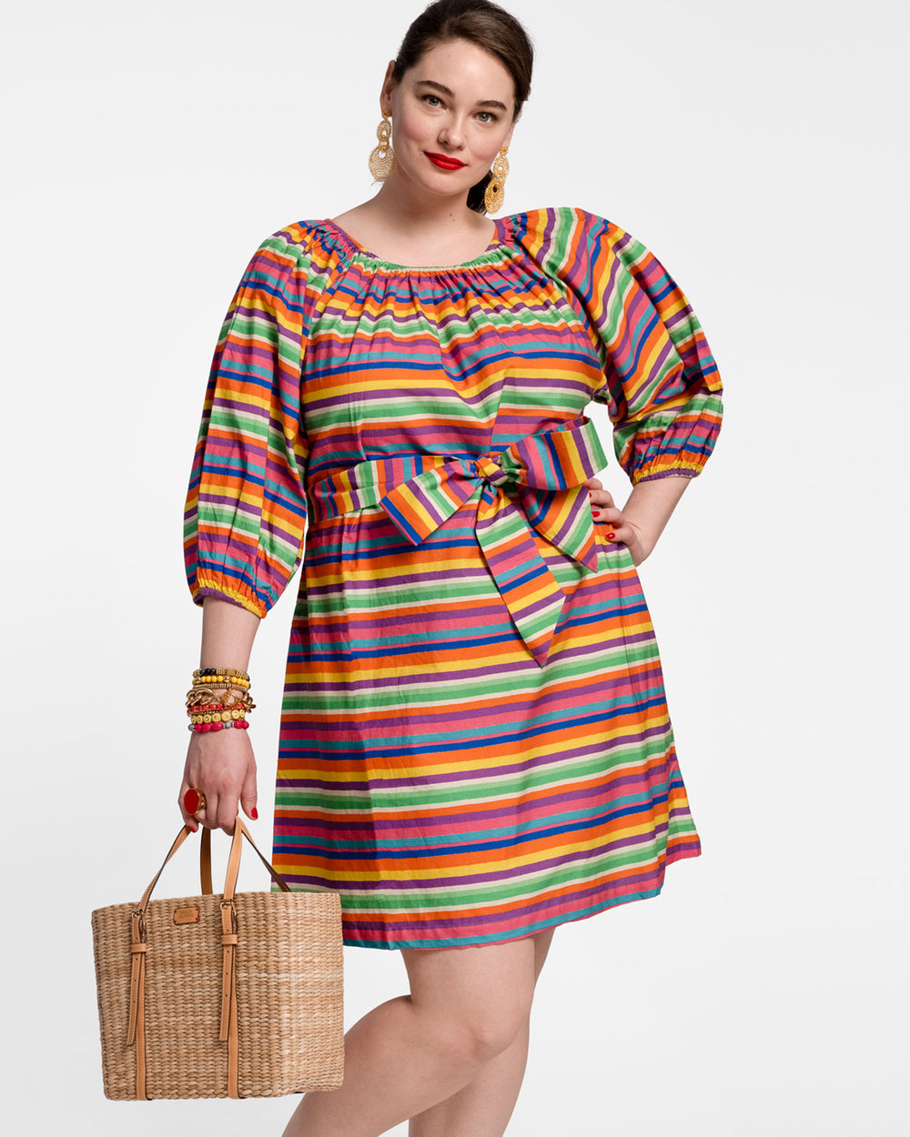 Bliss Mini Dress - Candy Stripe Dresses Frances Valentine