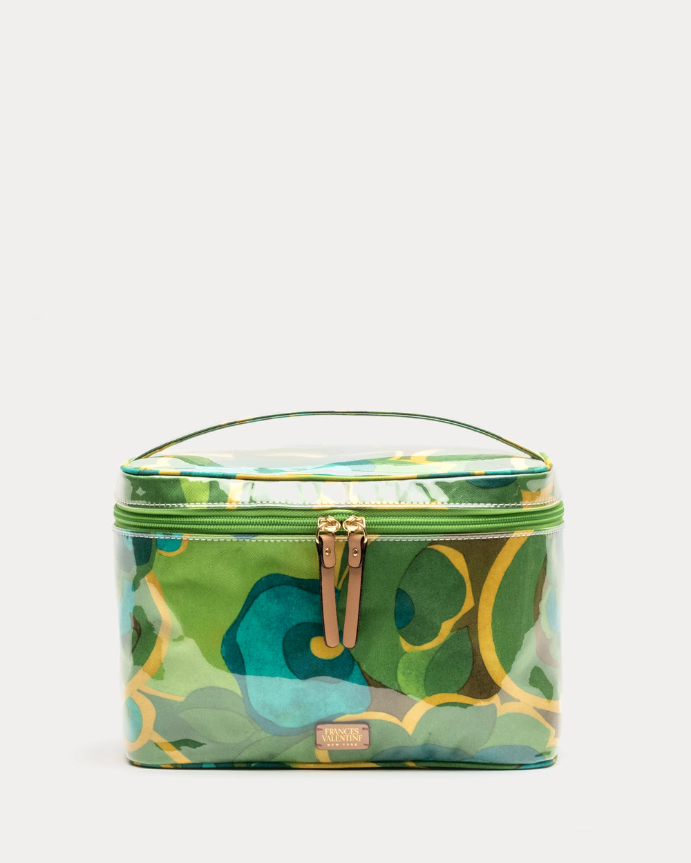 Train Case Cosmetic Flower Power Print Large Cosmetic Frances Valentine