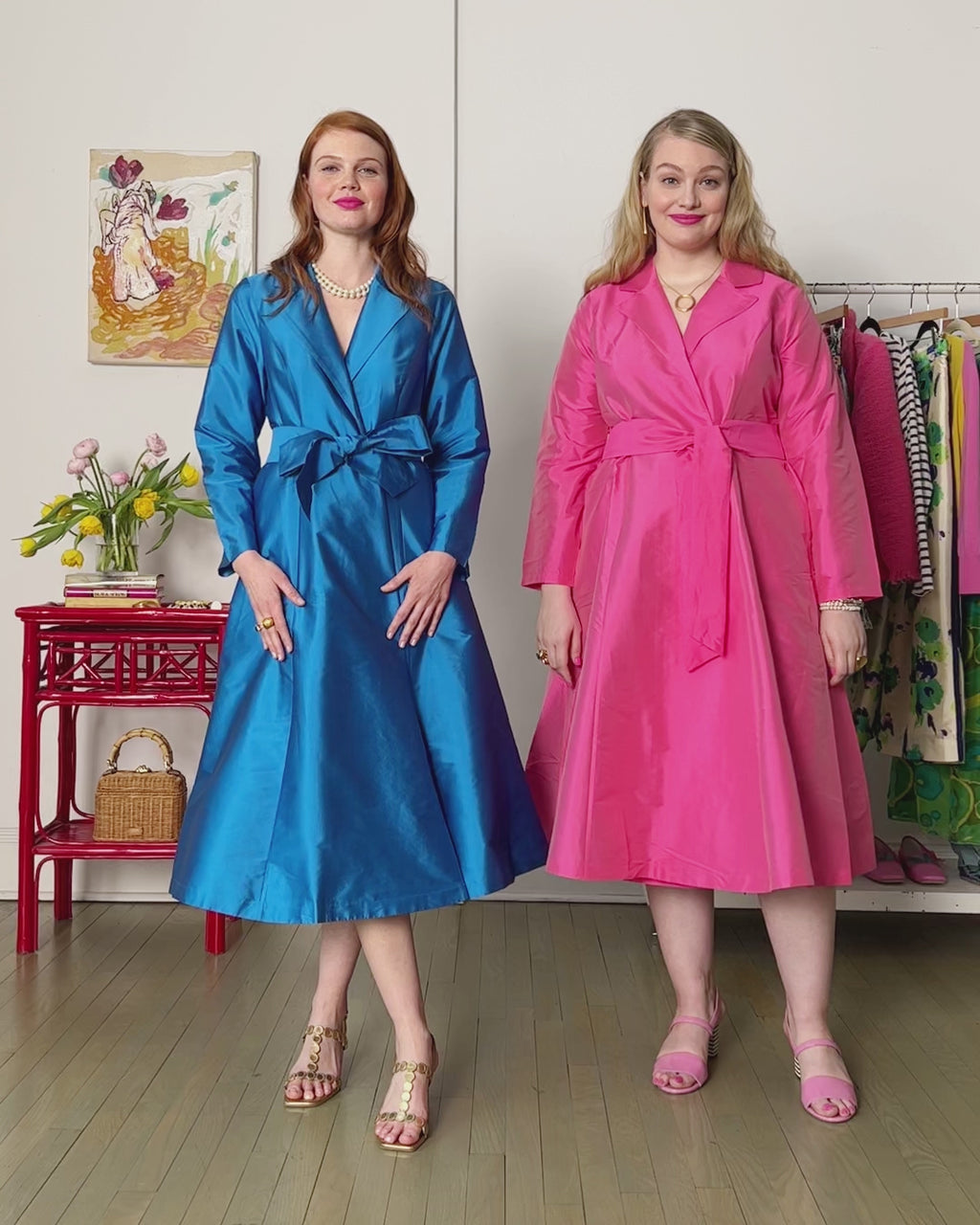 Lucille Wrap Dress - Pink Dresses Frances Valentine