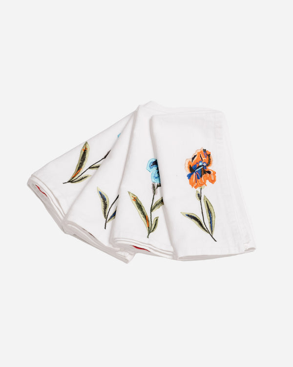 Embroidered Dinner Napkins - Iris Cloth Napkins Frances Valentine